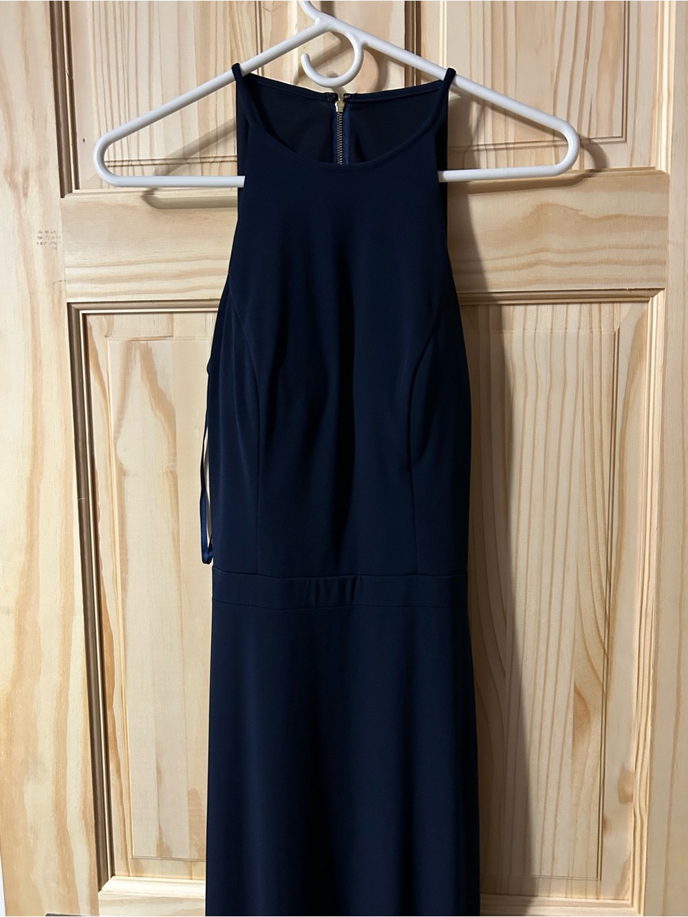 Nina Canacci Navy Halter Maxi Dress